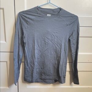 REI Kids Long Sleeve Wool Shirt - Slate Gray